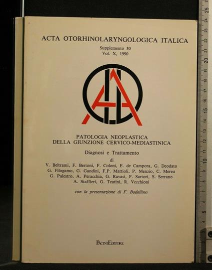 Acta Otorhinolaryngologica Italica Vol 10, 1990 Supplemento 30 - Gavazzoni - copertina