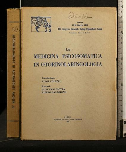 La Medicina Psicosomatica in Otorinolaringologia - Gavazzoni - copertina