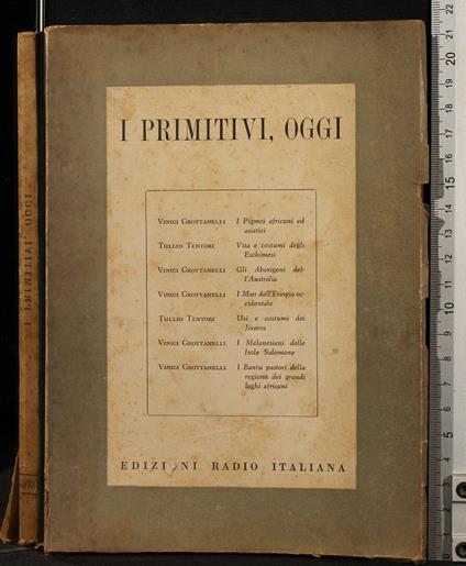 I Primitivi, Oggi - Vinigi L. Grottanelli - copertina