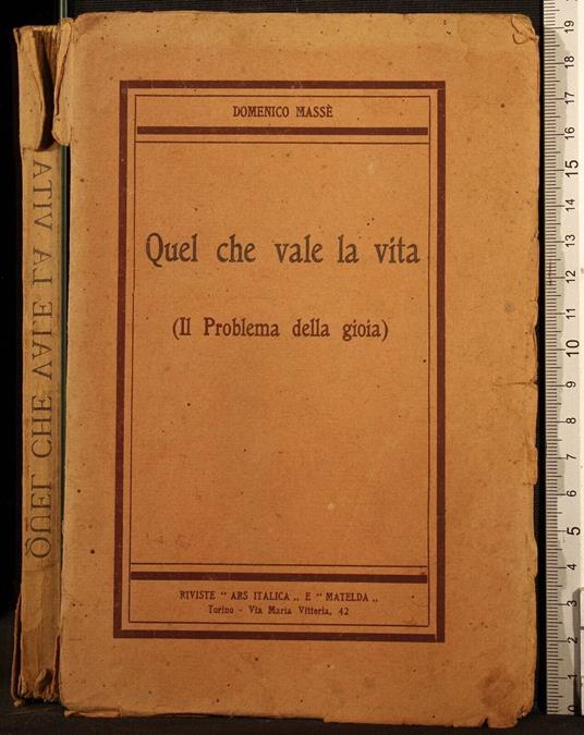 Quel che vale la vita - Domenico Masse - copertina