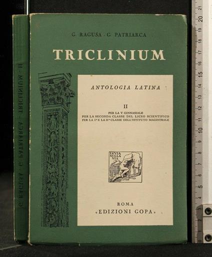 Triclinium Antologia Latina Vol 2 - Ernesto Ragusa - copertina