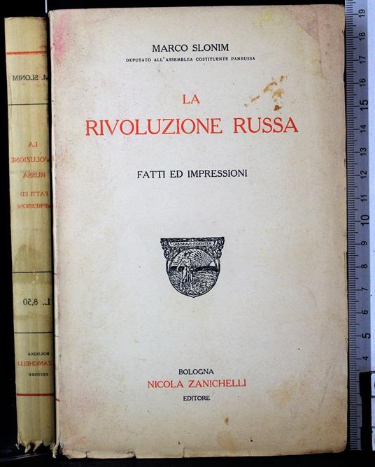 La rivoluzione russa. Fatti ed impressioni - Mark Slonim - copertina