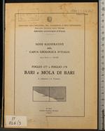 Note illustrative carta geologica d'italia. Bari e Mola di bari