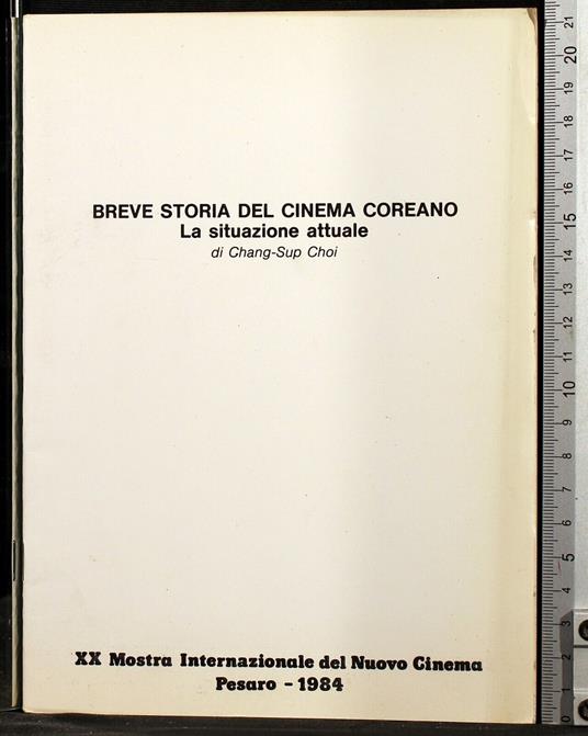 Breve storia del cinema coreano. La situazione attuale - Breve storia del cinema coreano. La situazione attuale di: Choi - copertina