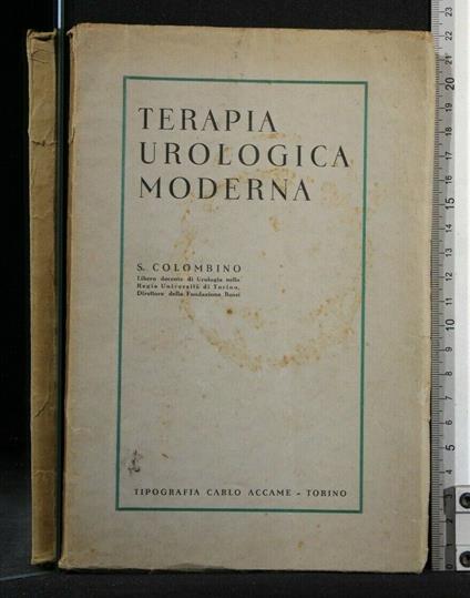 Terapia Urologica Moderna - Terapia Urologica Moderna di: Colombino - copertina