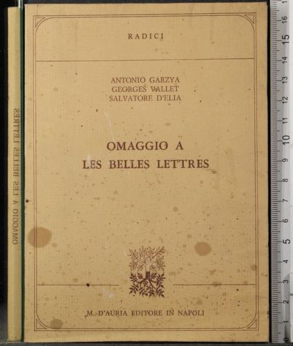 Omaggio a les belles lettres - Omaggio a les belles lettres di: Garzya - copertina