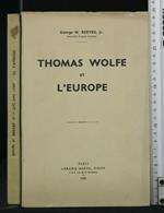 Thomas Wolfe Et L'Europe