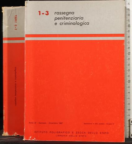 1-3. 1987. Rassegna Penitenziaria E - 1-3. 1987. Rassegna Penitenziaria e di: Giuseppe Altavista - copertina