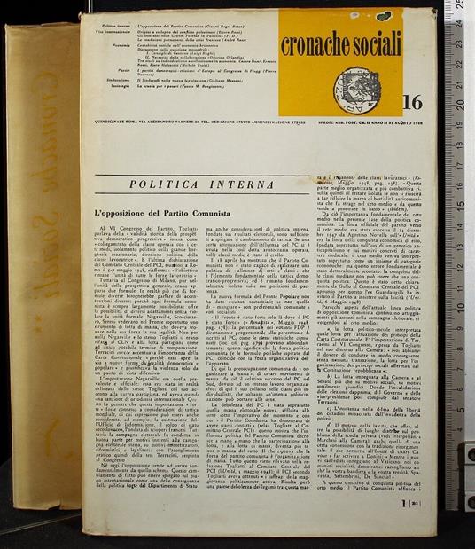 Cronache sociali 1947-1951. Vol 2 - Cronache sociali 1947-1951. Vol 2 di: Glisenti - copertina