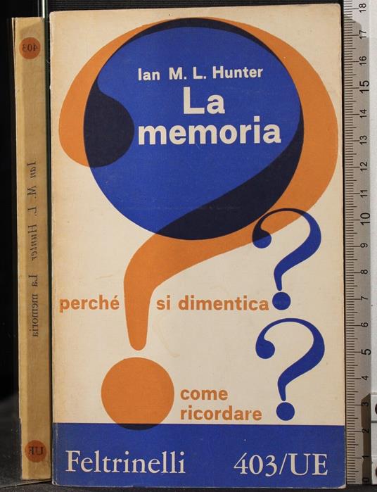 La memoria - memoria di: Ian Hunter - copertina