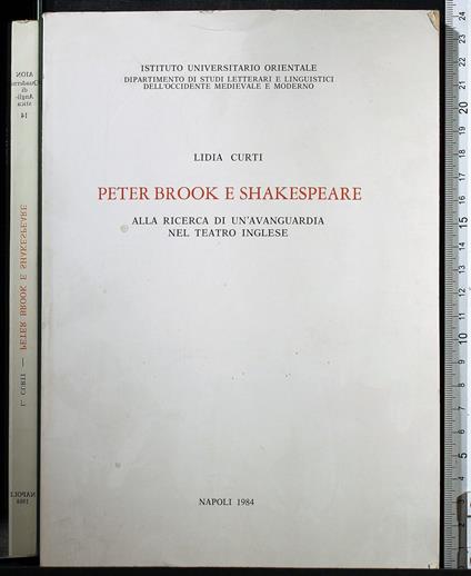 Peter brook e Shakespeare - Peter brook e Shakespeare di: Lidia Curti - copertina