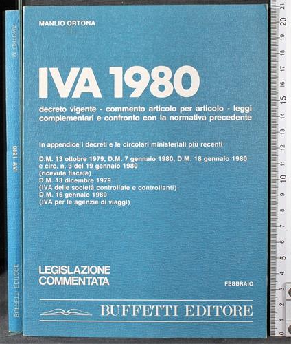 Iva 1980 - Iva 1980 di: Manlio Ortona - copertina