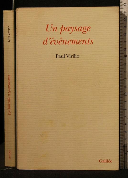 Un Paysage D'Evenements - Paysage D'Evenements di: Paul Virilio - copertina