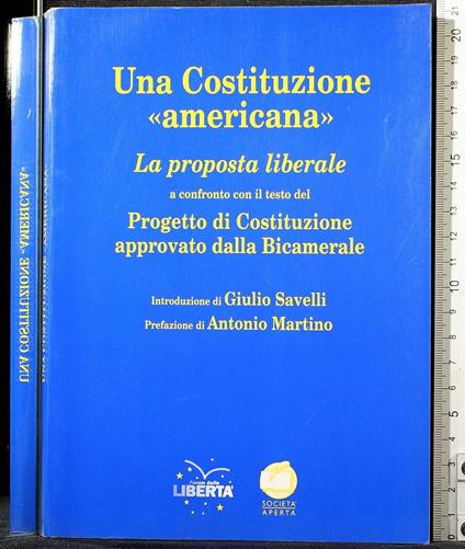 Una costituzione americana - costituzione americana di: Savelli - copertina