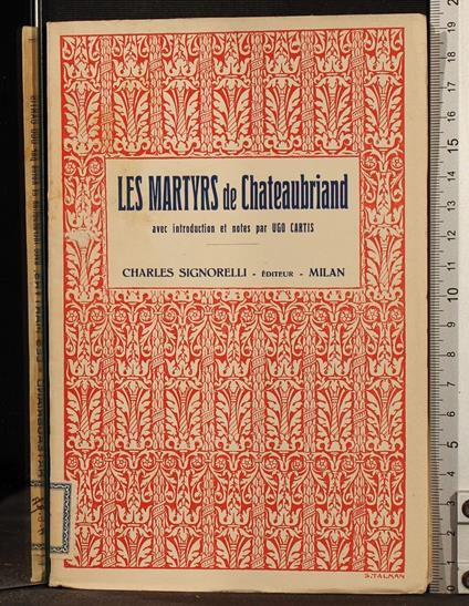 Les martyrs de Chateaubriand - martyrs de Chateaubriand di: Ugo Cartis - copertina