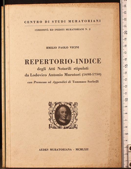 Repertorio-Indice atti notarili stipulati - Repertorio-Indice atti notarili stipulati di: Vicini - copertina