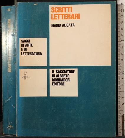 Scritti letterari - Mario Alicata - copertina