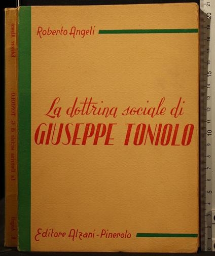 La Dottrina Sociale di Giuseppe Toniolo - Roberto Angeli - copertina