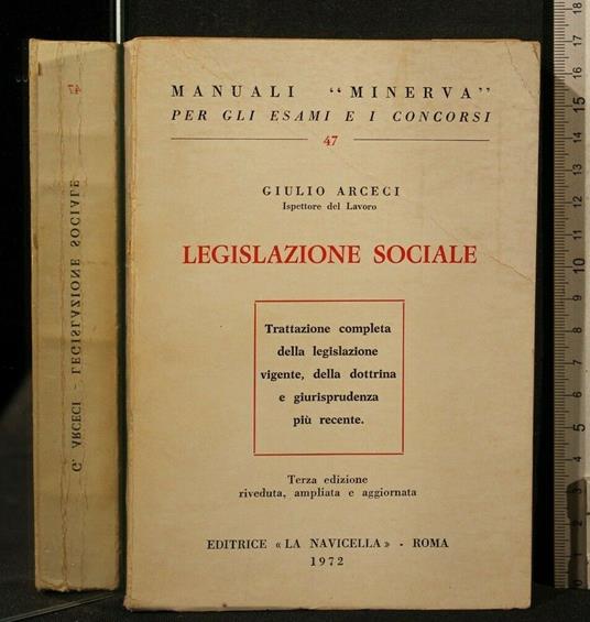 Legislazione Sociale - Giulio Arceci - copertina