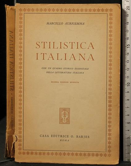 Stilistica Italiana - Marcello Aurigemma - copertina