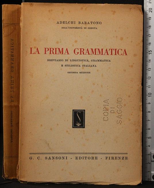 La prima grammatica - Adelchi Baratono - copertina