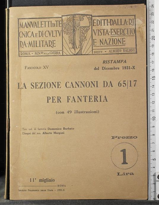 La sezione cannoni da 65/17 per fanteria - Domenico Barbato - copertina