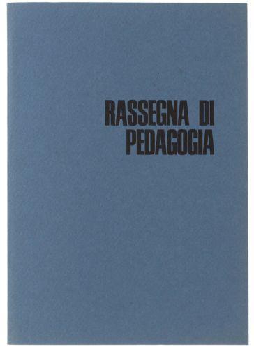 Rassegna Di Pedagogia. Anno Xxxv - N. 1-2-3-4. Gennaio-Dicembre 1977 - copertina