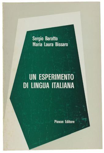 Un Esperimento Di Lingua Italiana - copertina