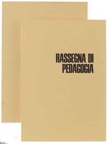 Rassegna Di Pedagogia. Anno Xxxvi- N. 1-2-3-4. Gennaio-Dicembre 1978 - copertina