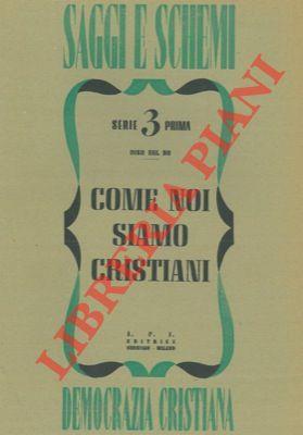 Come noi siamo cristiani - Dino Del Bo - copertina