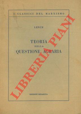 Teoria della questione agraria - Lenin - copertina