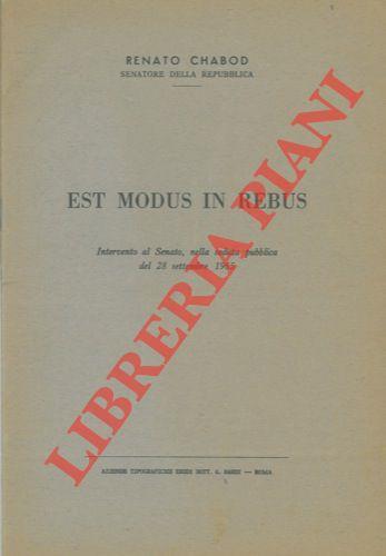 Est modus in rebus - Renato Chabod - copertina