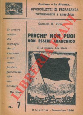 Perchè non puoi non essere anarchico. 2. La conquista della libertà - copertina