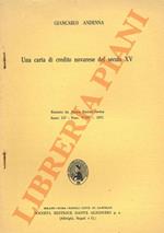 Una carta di credito novarese del secolo XV