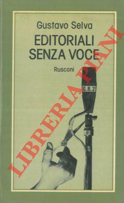 Editoriali senza voce - Gustavo Selva - copertina