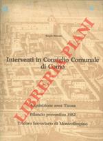 Interventi in Consiglio Comunale di Como. Acquisizione area Ticosa. Bilancio preventivo 1982. Traforo ferroviario di monteolimpino