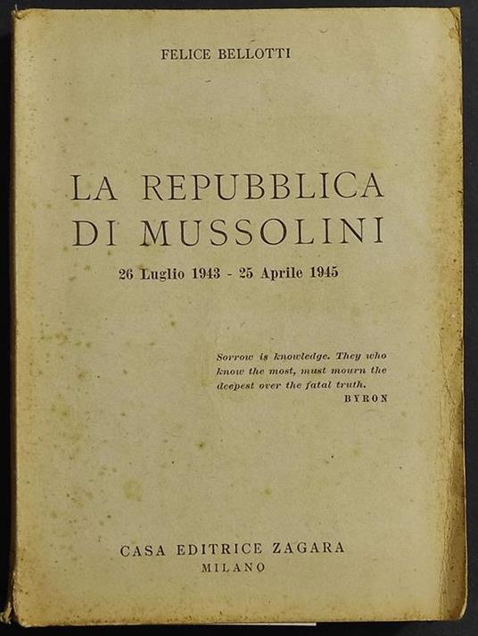 La Repubblica di Mussolini - copertina