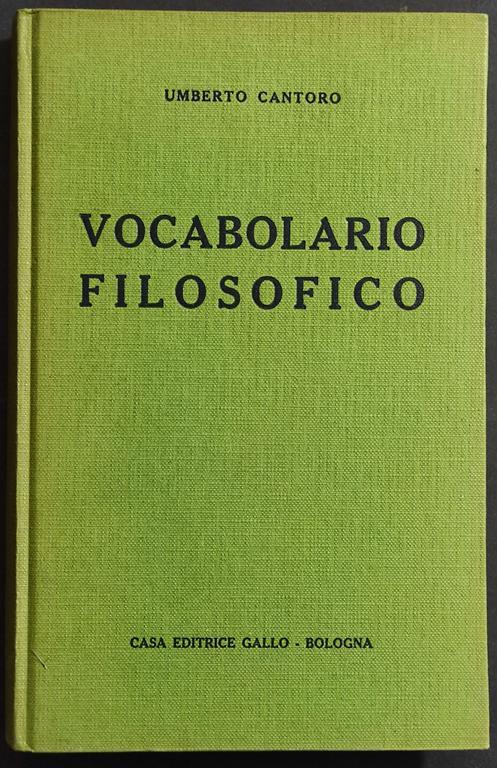Vocabolario Filosofico - copertina