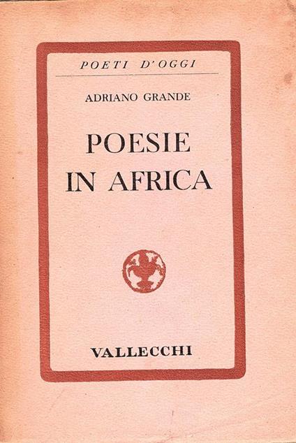 Poesie in Africa - Adriano Grande - copertina