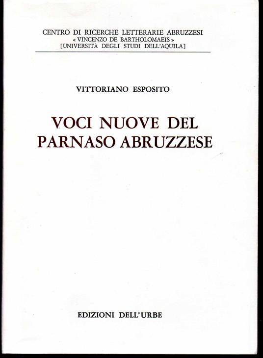 Voci nuove del Parnaso abruzzese - Vittoriano Esposito - copertina