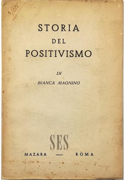 Storia del positivismo - Bianca Magnino - copertina