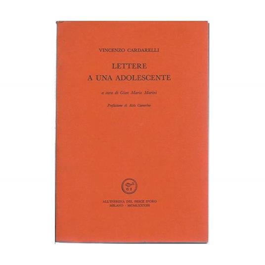 Lettere a Una Adoloscente - Vincenzo Cardarelli - copertina