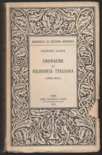 Cronache di Filosofia Italiana 1900-1943 