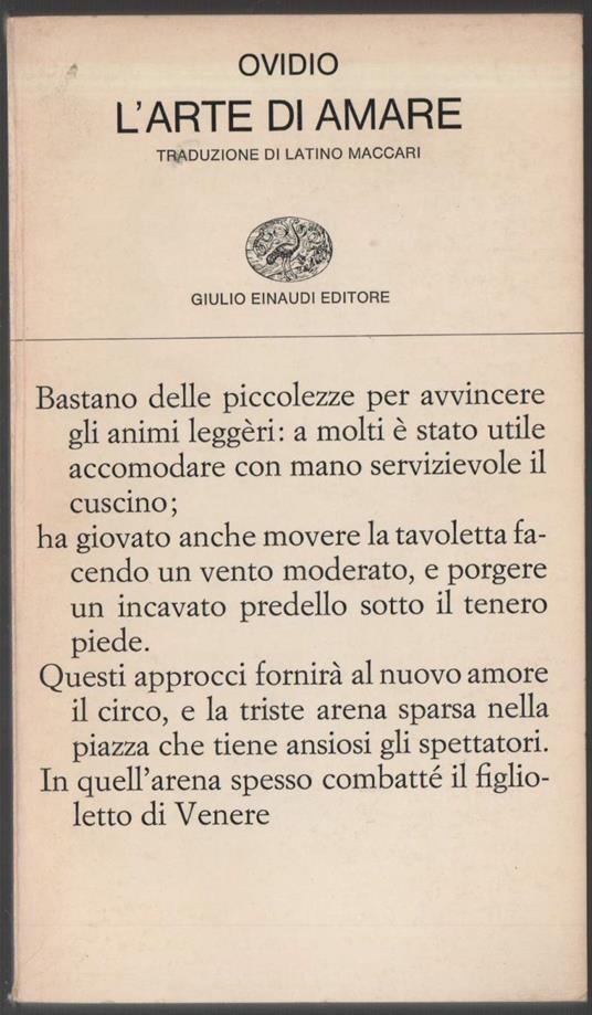 L' arte di Amare  - P. Nasone Ovidio - copertina