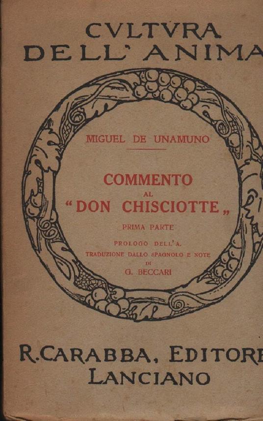 Commento Al Don Chisciotte Prima Parte  - copertina