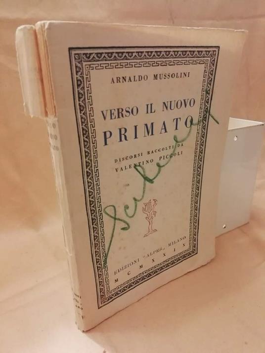 Verso Il Nuovo Primato  - Arnaldo Mussolini - copertina