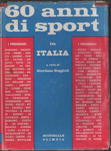 60 Anni di Sport in Italia  - Giordano Goggioli - copertina