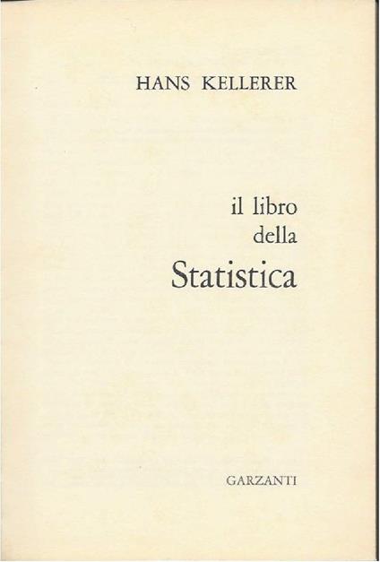 Il Libro Della Statistica - copertina