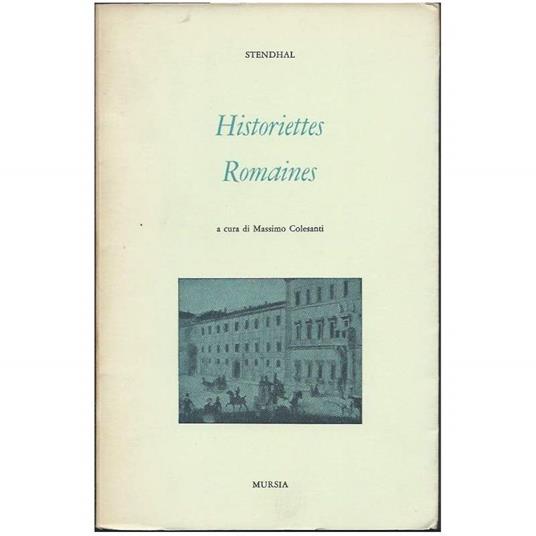 Historiettes Romaines - Stendhal - copertina