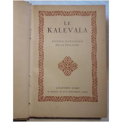 Le Kalevala- Epopee Nationale De La Finlande - copertina